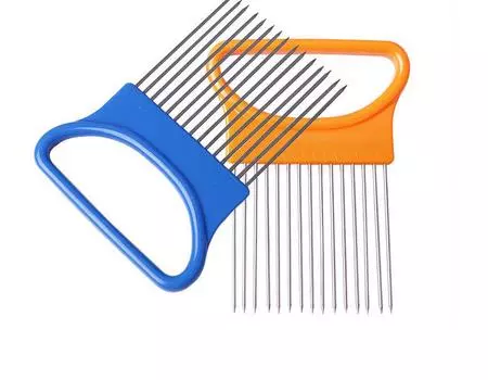 Безопасная вилка для овощей и томатов, ломтерезка для лука, кухонные гаджеты, режущие инструменты, новые оранжевый