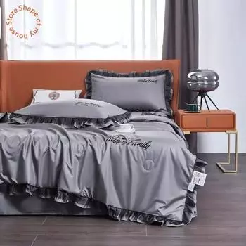 Безопасное для кожи летнее прохладное тонкое одеяло с вышивкой из ледяного шелка, новое высококачественное одеяло с кондиционером, одеяло королевского размера Only 48x74cm 2PC