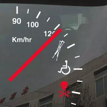 Безопасное предупреждение о превышении скорости, забавный кластер спидометра, виниловая наклейка на бампер автомобиля 20cm high
