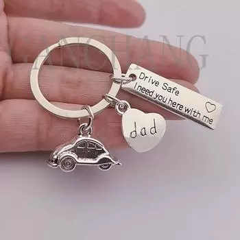Безопасное вождение брелок для ключей от папы, брелок с буквами, подарок на день рождения для отца, подарки на Рождество, кошельки, брелок для автомобиля, подарок слоновая кость