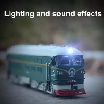 Безопасное взаимодействие родителей и детей, имитация локомотива, игрушка с откатным поездом, товары, модель грузовика, подарок для детей синий