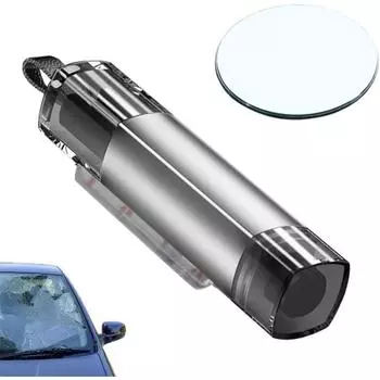 Безопасность автомобиля 2 в 1 Аварийный молоток с резаком для ремня Портативный оконный выключатель Головка автомобиля из вольфрамовой стали Аварийный инструмент для стеклянных окон автомобиля 8.6*2.2*1.85cm серебряный