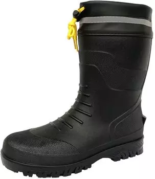 Безопасность Безопасность Безопасность Работа Стальная светоотражающая Gixie Safety D0012BA Черная LL [Koshin Rubber] Обувь, Обувь, Обувь, Ботинки, Ботинки, Носок, Лента, GSS-0402