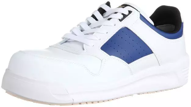 Безопасность работы JSAA профессиональный нормальный широкий носок амортизирующий см [Midori Anzen] обувь, сертифицированная, кроссовки, работа, коробка, противоскользящая, легкая, поглощение, белый