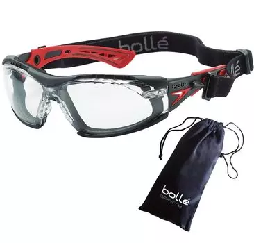 БЕЗОПАСНОСТЬ Rush Plus набор [Volley] 4 предмета (корпус очков/комплект прокладок/мешочек/оригинальная ткань) ((сумка) красный/черный, прозрачный)