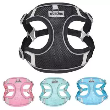 Безопасность собак Подтяжки для груди собак Нагрудный ремень для домашних животных Жилет для шлейки для собак Поводок для домашних животных Товары для животных L синий