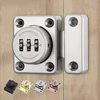 Безопасность Защита Комбинация Пароль Дверной Замок Раздвижной Засов Дверной Замок Пароль Защелка Дверь Black