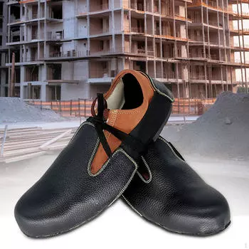 Безопасные бахилы с носком, универсальные, нескользящие, размер 36–45 евро, противоударные, с эластичным ремешком