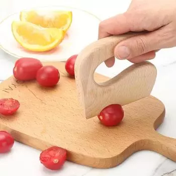 Безопасные деревянные игрушки-ножи Детские кулинарные игрушки Фрукторезки и овощерезки Кухонные игрушки Детские игрушки для развития интереса коричневый