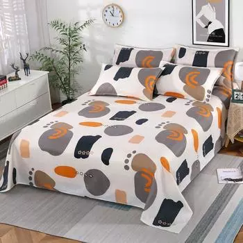 Безопасные для кожи утолщенные простыни с начесом, цельные двойные односпальные простыни на четыре сезона с различными характеристиками One pair of pillowcases