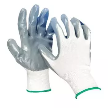 Безопасные рабочие перчатки с полиуретановым покрытием, подходят для перчаток с гладким покрытием для общих работ. серый