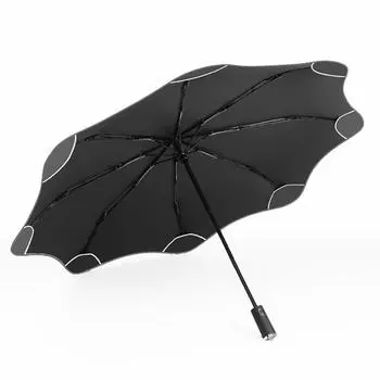 Безопасный автоматический зонт от солнца и дождя, ветрозащитный, 8 костей, большой складной зонт, женский зонт с защитой от ультрафиолета, солнцезащитные зонты для гольфа, уличный розовый