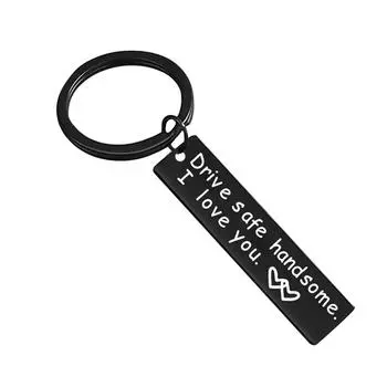 Безопасный брелок для вождения, красивый я люблю тебя, дальнобойщик, подарок для мужа, подарок на день Святого Валентина, чулок One Size чёрный