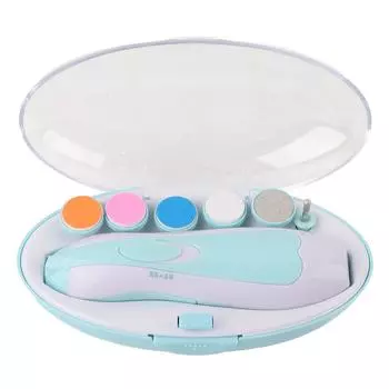 Безопасный детский щипчик для ногтей триммер для ногтей ног и рук электрический шлифовальный полировальный прибор синий синий