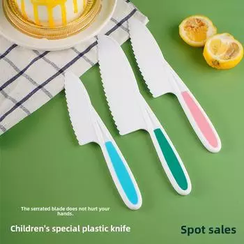 Безопасный для детей набор пластиковых ножей для фруктов – игрушечный кухонный набор из 3 предметов для раннего обучения в детском саду