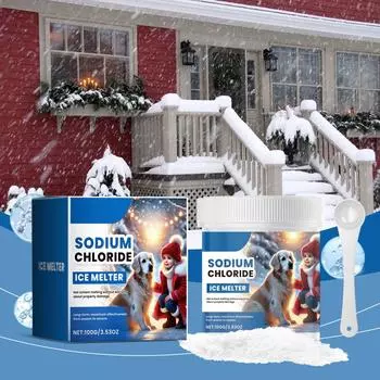 Безопасный для животных лед для таяния льда, подходит для бетона, подходит для животных для удаления снега и обледенения, 100 г One Size белый