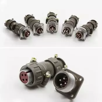 Безопасный и надежный авиационный разъем P20K6Q 2/7 Pin с фланцем для крепления на панель 4Pin P20K6Q