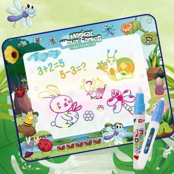 Безопасный креативный интерактивный пластиковый коврик для родителей и детей для младенцев, большой коврик для рисования водой, ежедневное использование, волшебный рисунок C