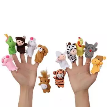 Безопасный Мини Животное Ручная Кукла Развивающая Игрушка Морской Организм Ручная Кукла Дошкольный 12pcs-zodiac