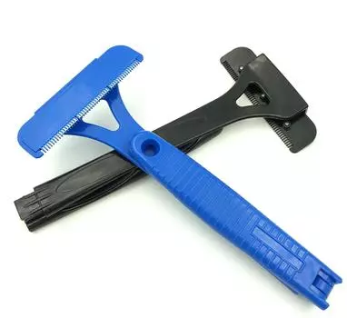 Безопасный мужской складной нож для бритья с длинной ручкой, бритва для тела, триммер для волос на спине, бритва для ног, спины, эпилятор, инструмент для удаления волос чёрный