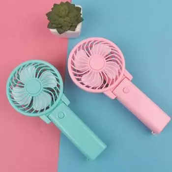 Безопасный портативный энергосберегающий вентилятор с одной шестерней, эффективное охлаждение синий