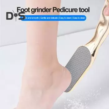 Безопасный скруббер для ног, средство для удаления омертвевшей кожи, шлифовальная машинка для ног, стеклянная пилочка для ног, пилка для зазора между пальцами ног, инструменты для педикюра золотистый