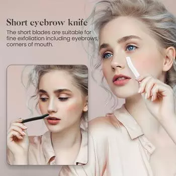 Безопасный триммер для бровей, инструменты для макияжа, ножницы для бровей из нержавеющей стали с расческой, бритва для удаления волос, инструменты для формирования бровей