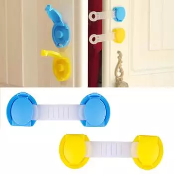 Безопасный замок для детей, ящик для холодильника, дверца шкафа, защита от защемления 1Pc жёлтый