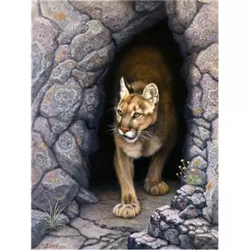 Безрамная картина с тиграми, животными, сделай сам, раскраска, картина маслом на холсте, рисунок, настенная художественная картина 20X30CM