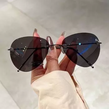 Безрамные поляризованные солнцезащитные очки Ультралегкие пилотные очки Cool Toad Солнцезащитные очки для вождения и рыбалки Очки, меняющие цвет Мужские и женские очки ночного видения