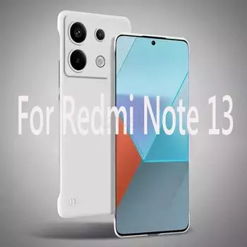 Безрамный тонкий матовый жесткий чехол-накладка из ПК для Xiaomi Redmi Note 13 Pro Plus Note13 Pro+ 5G Redmi Note 13 5G чистый