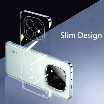 Безрамный тонкий прозрачный жесткий чехол-накладка для Xiaomi Redmi Note 14 5G 14 Pro+ Plus Note14 Pro Plus 14 Pro 5G Coque Phone Cases RedMi Note 14 Pro+ чистый