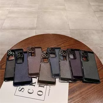 Безрамный защитный чехол для ПК с сетчатым покрытием и пленкой для объектива для vivo V30 V29 V27 Pro, противоударный защитный чехол для задней панели V27/V27 Pro чёрный