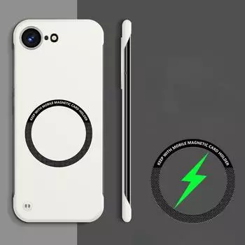 Безрамный жесткий ПК для Magsafe Чехол для телефона Iphone 16E 16e Противоударный матовый тонкий чехол Magsafe для Iphone SE 4 SE4 2025 5G for iphone 16E белый