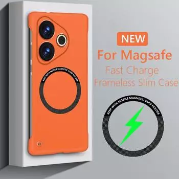 Безрамочный магнитный тонкий чехол для Magsafe для Realme GT 6 6T Neo6 SE, матовая жесткая задняя крышка с беспроводной зарядкой для Realme GT6 T Neo6SE, ультратонкий Realme GT Neo6 жёлтый