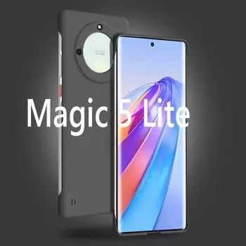 Безрамочный тонкий матовый жесткий чехол из поликарбоната для Honor Magic5 Lite Pro Magic5Pro Magic 5 Lite 5G противоударный чехол Fundas Coque Honor Magic5 Lite чёрный