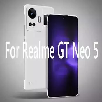 Безрамочный тонкий матовый жесткий чехол из поликарбоната для Realme GT NEO 5 NEO5 SE 5G противоударный чехол Fundas Coque Realme GT Neo 5 чёрный