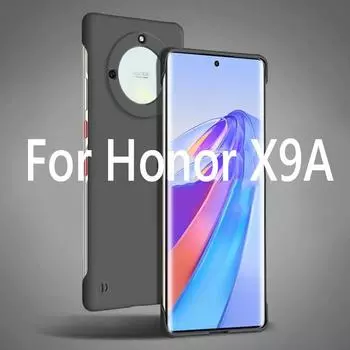 Безрамочный тонкий матовый жесткий чехол из поликарбоната для Honor X9A HonorX9A 5G противоударный чехол Fundas Coque For Honor X9A чёрный