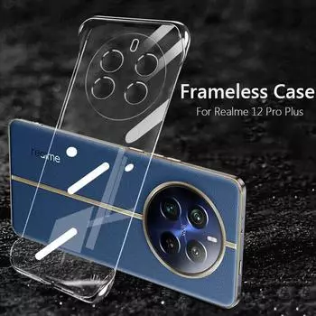 Безрамочный тонкий прозрачный жесткий чехол для Realme 12 Pro Plus Realme12 Pro Plus Pro + 5G противоударный чехол для телефона For Realme 12 Pro прозрачный