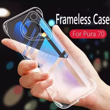 Безрамочный тонкий прозрачный жесткий чехол для задней панели для Huawei Pura 70 Ultra Pro Plus Pura70 Ultra противоударный чехол для телефона For Pura 70 чистый