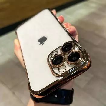 Безрамочный защитный чехол для камеры, прозрачный чехол для телефона Iphone 14 13 12 11 Pro Max 14 Plus 14pro Max, ультратонкий прозрачный чехол для ПК For iPhone 12Pro