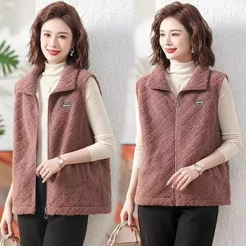 Безрукавка Женский длинный жилет Женский жилет Безрукавка Женские жилеты на молнии XXXXXL