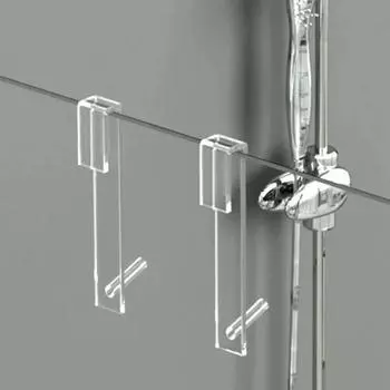 Безударный крючок для двери душа в ванной Прозрачный стеклянный крючок для двери в ванной Вешалка для халата в ванной чистый