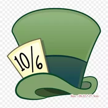 Безумный Шляпник Шляпа Безумный Шляпник Чеширский Кот Утюг на теплопередаче Печать Виниловые Заплатки Наклейка для одежды DIY Аппликации Моющиеся Заплатки