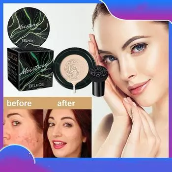 Безупречный и увлажняющий BB-крем на воздушной подушке с грибной головкой для макияжа без макияжа слоновая кость