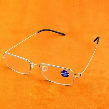 Безвинтовые медицинские носовые упоры из титанового сплава, противоскользящие дужки, 12-слойные линзы ручной работы, очки для чтения с покрытием от +0,75 до +4 +0.75 серебряный