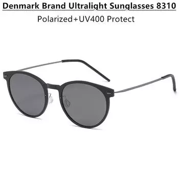 Безвинтовые сверхлегкие поляризованные солнцезащитные очки для мужчин и женщин, круглые оправы для солнцезащитных очков, очки по рецепту в Дании other