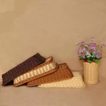 Безвкусный пищевой материал. Изысканный прочный органайзер из ротанга для хранения. 35*25cm