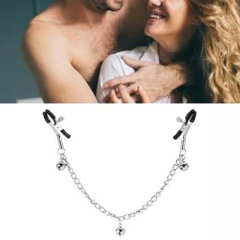 Безвредные зажимы для сосков-колокольчиков, забавная стимуляция сосков, портативная цепочка-колокольчик, зажим для груди, игрушка для женщин