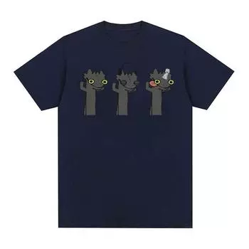 Беззубик танцы забавные мем графические футболки мужские женские летние повседневные футболки высокого качества большого размера футболка из 100% хлопка топы S чёрный